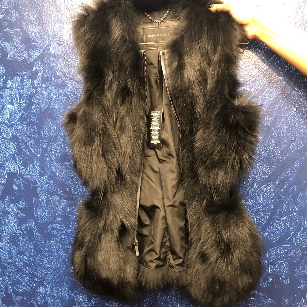 BCBG FUR VEST